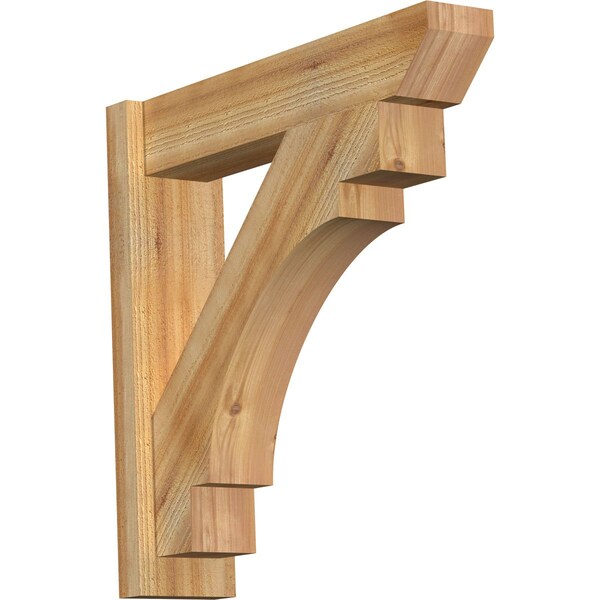 Ekena Millwork Merced Slat Rough Sawn Outlooker, Western Red Cedar, 6"W x 26"D x 26"H OUT06X26X26MRC06RWR - main